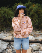 A/Div Barra Half Zip Sherpa Fleece - Rose Brown