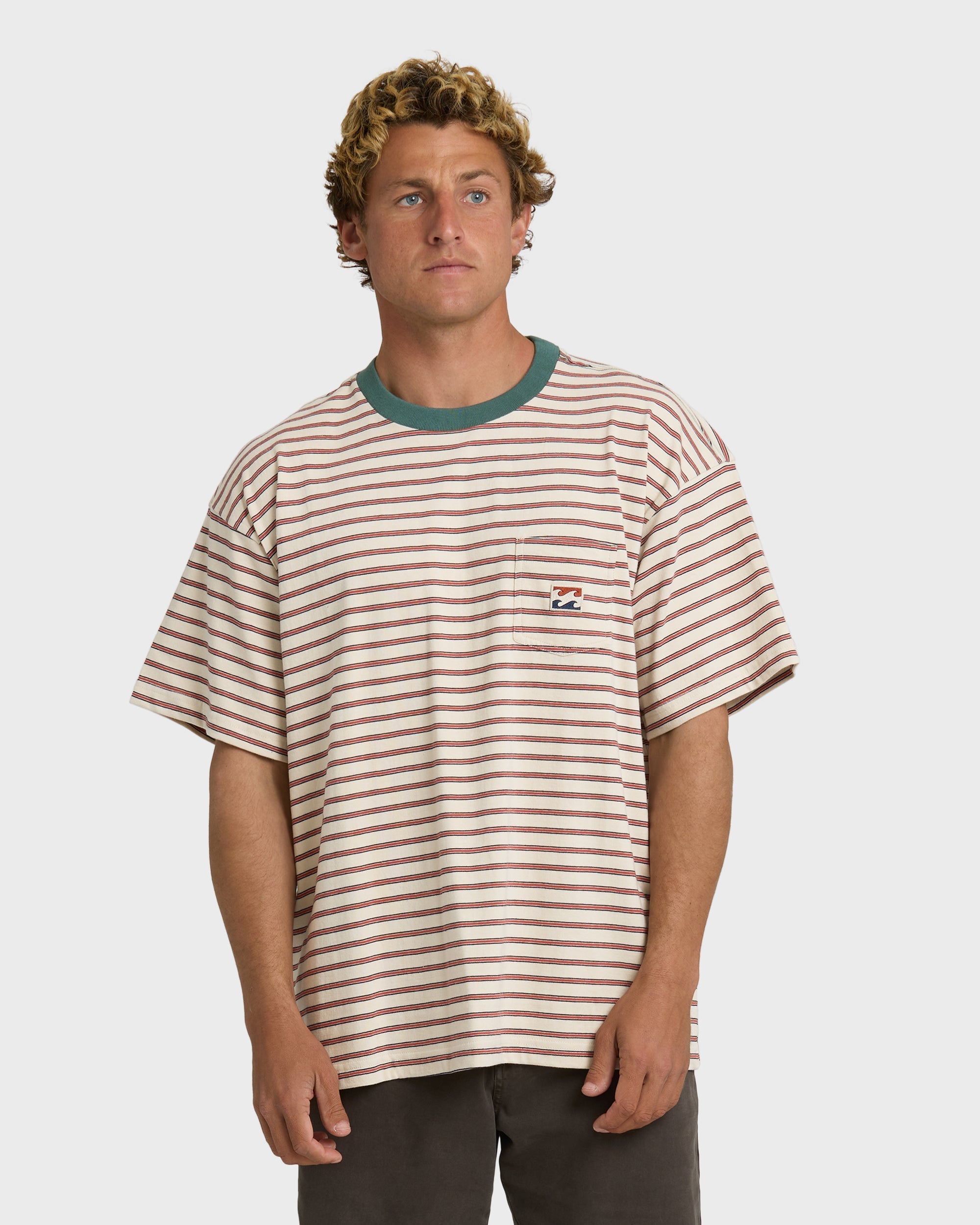 Baxter Crew Short Sleeve T-Shirt - Oatmeal
