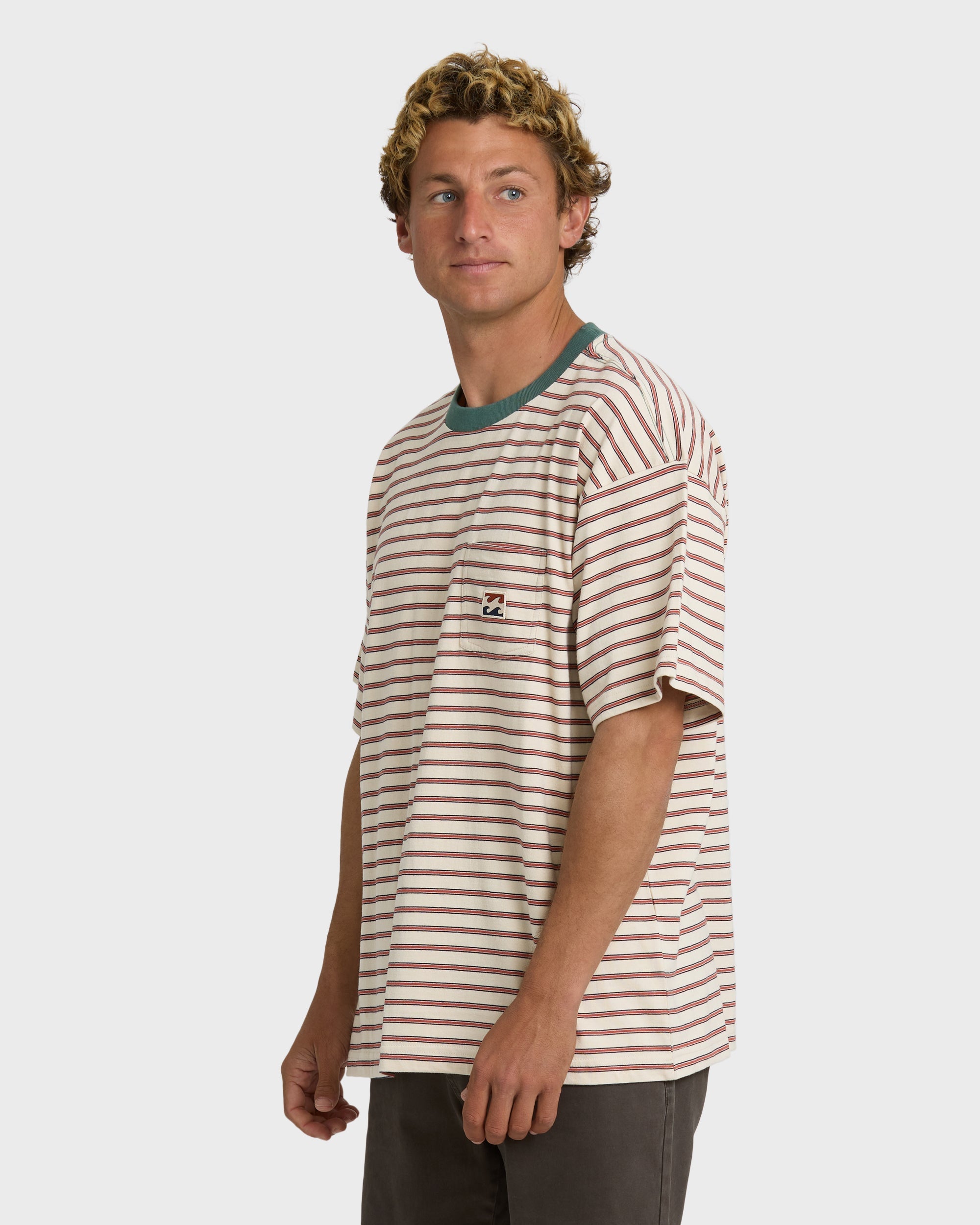 Baxter Crew Short Sleeve T-Shirt - Oatmeal