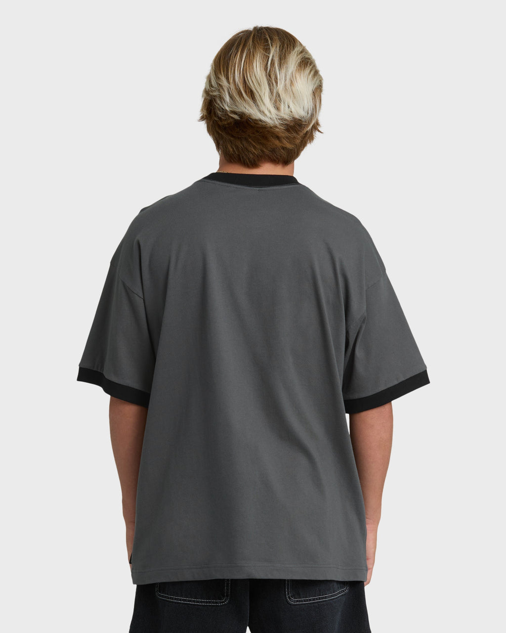 Spec 73 Spin Ringer Short Sleeve T-Shirt - Pewter