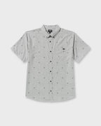 All Day Jacquard Short Sleeve Shirt - Silver