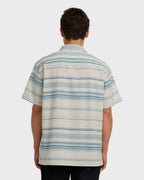 All Day Stripe Short Sleeve Shirt - Dusty Blue