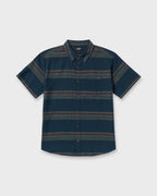 All Day Stripe Short Sleeve Shirt - Midnight