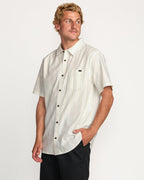 All Day Stripe Short Sleeve Shirt - Off White