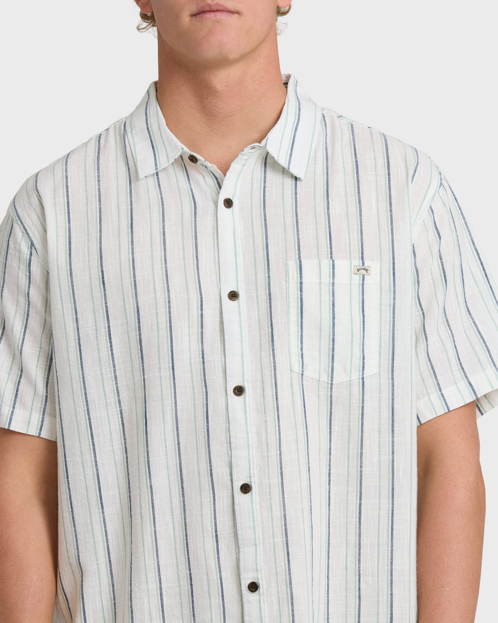 All Day Stripe Short Sleeve Shirt - Cream