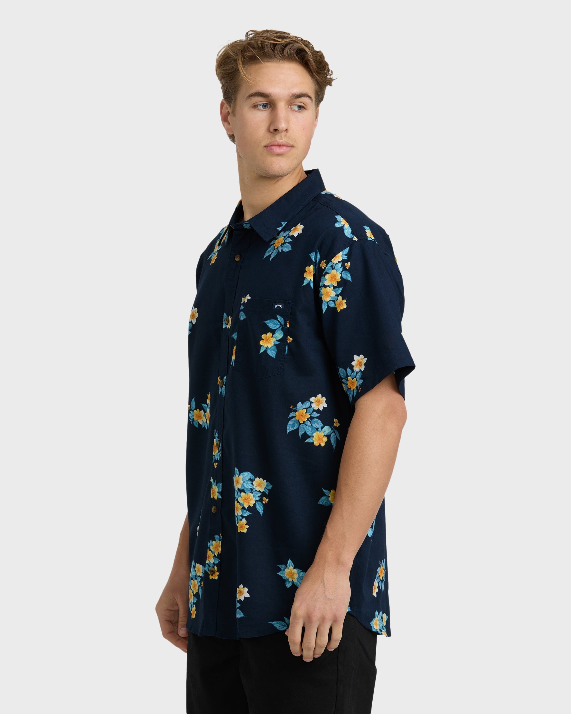 Sundays Mini Short Sleeve Woven Shirt - Navy