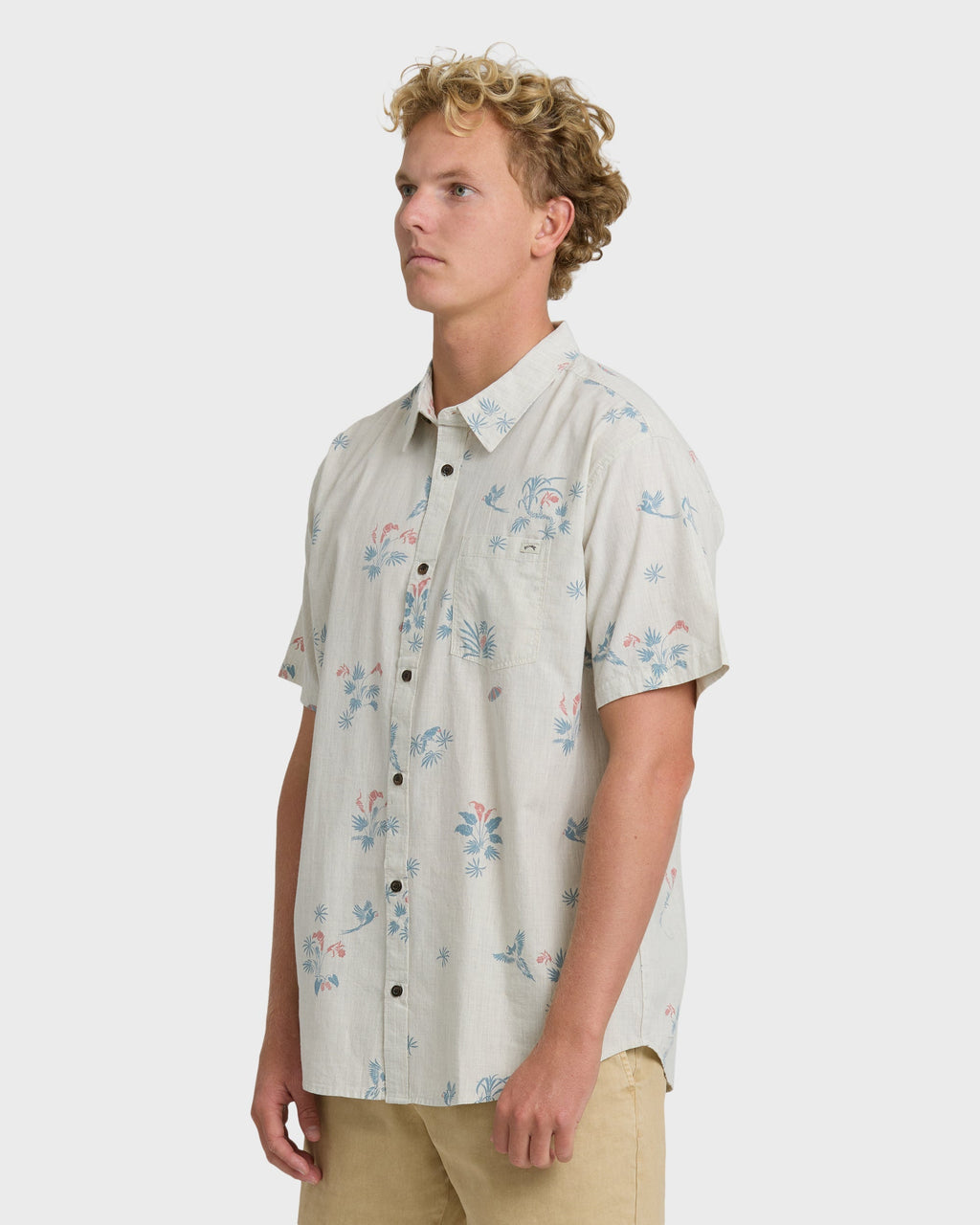 Sundays Mini Short Sleeve Woven Shirt - Stone