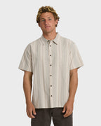 Sundays Jacquard Short Sleeve Woven Shirt - Oatmeal