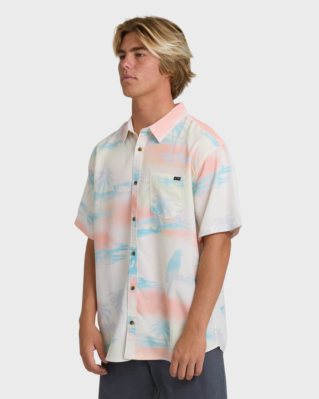 Sundays Lounge Short Sleeve Woven Shirt - Off White