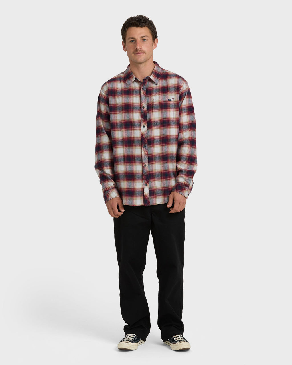 Coastline Long Sleeve Flannel Shirt - Plum