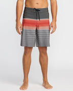 All Day Stripe Pro Performance 20 Boardshorts - Sunset