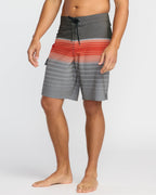 All Day Stripe Pro Performance 20 Boardshorts - Sunset