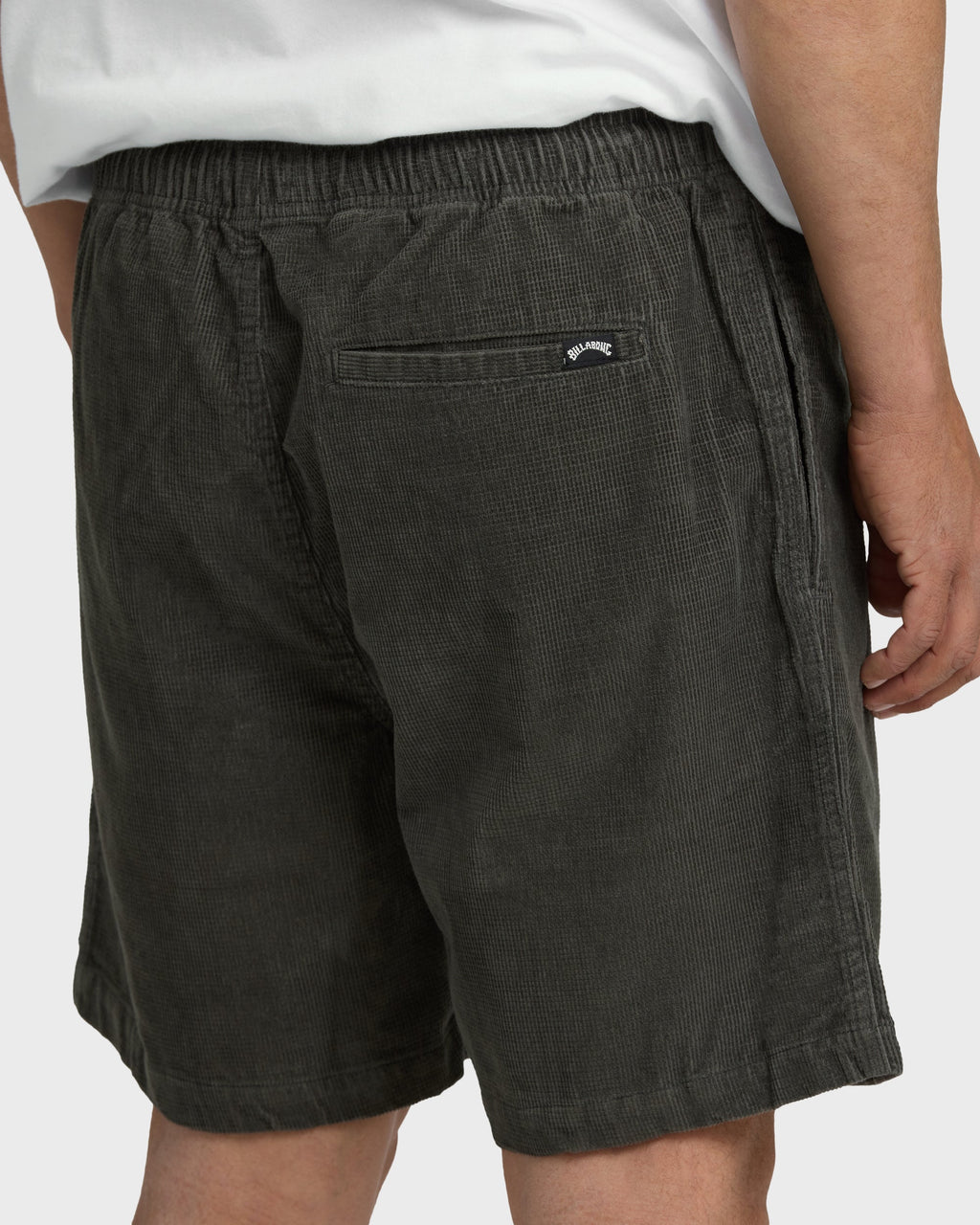 Larry Layback 19 Cord Shorts - Dark Gray