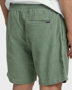 Larry Layback 19 Cord Shorts - Moss