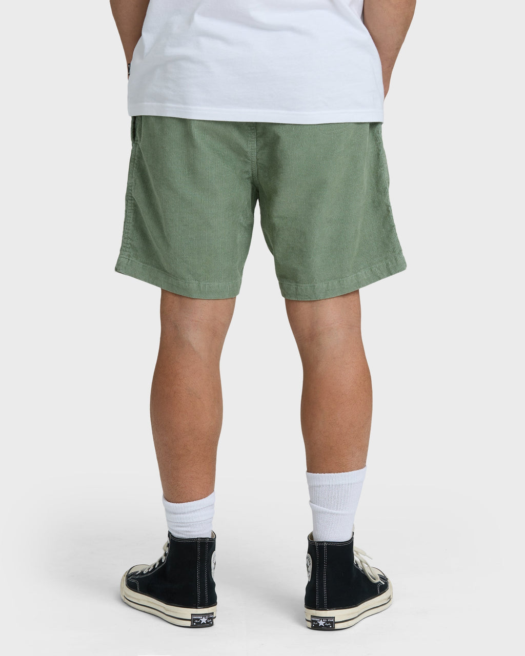 Larry Layback 19 Cord Shorts - Moss