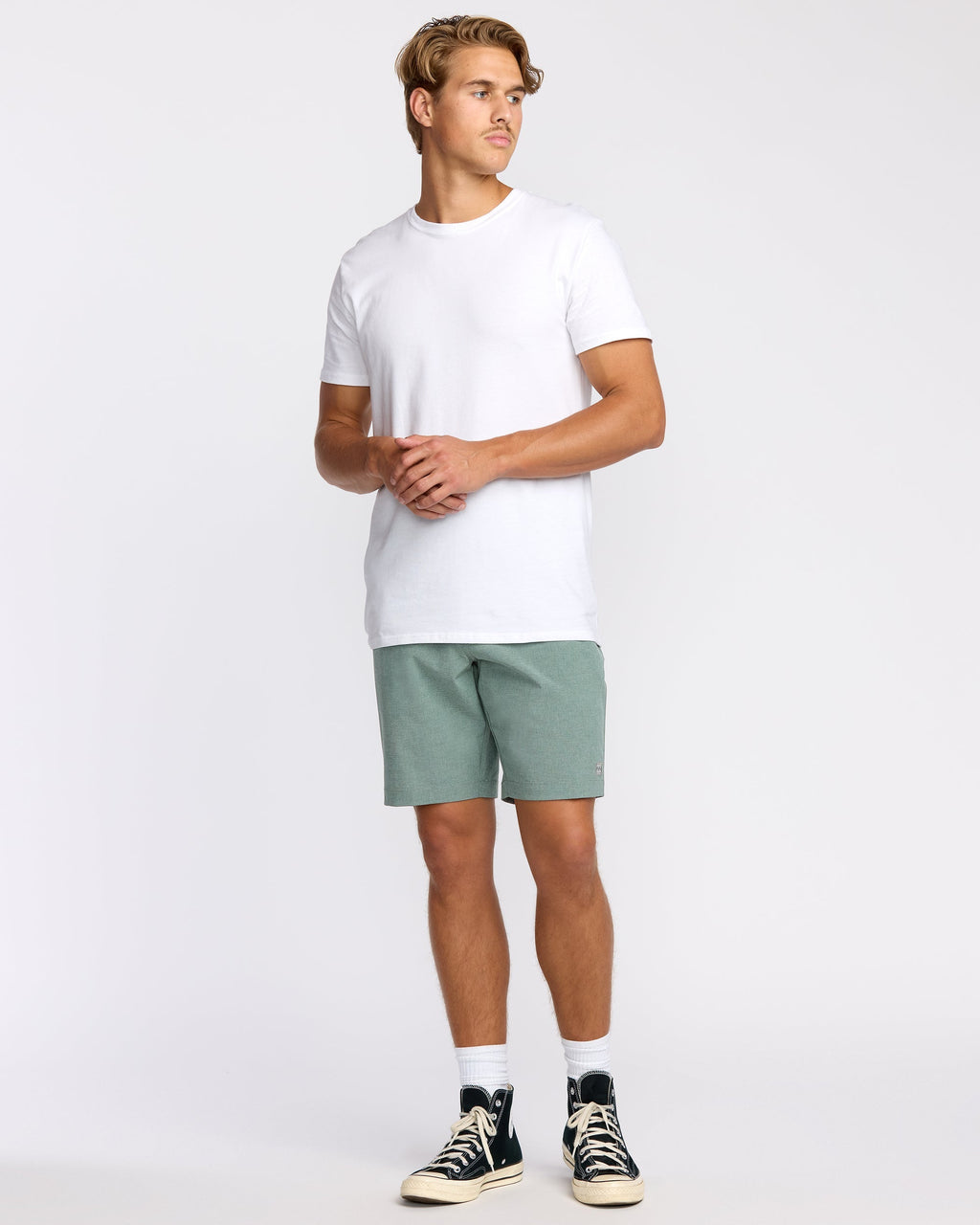 Crossfire Submersible 19 Hybrid Shorts - Green Ash