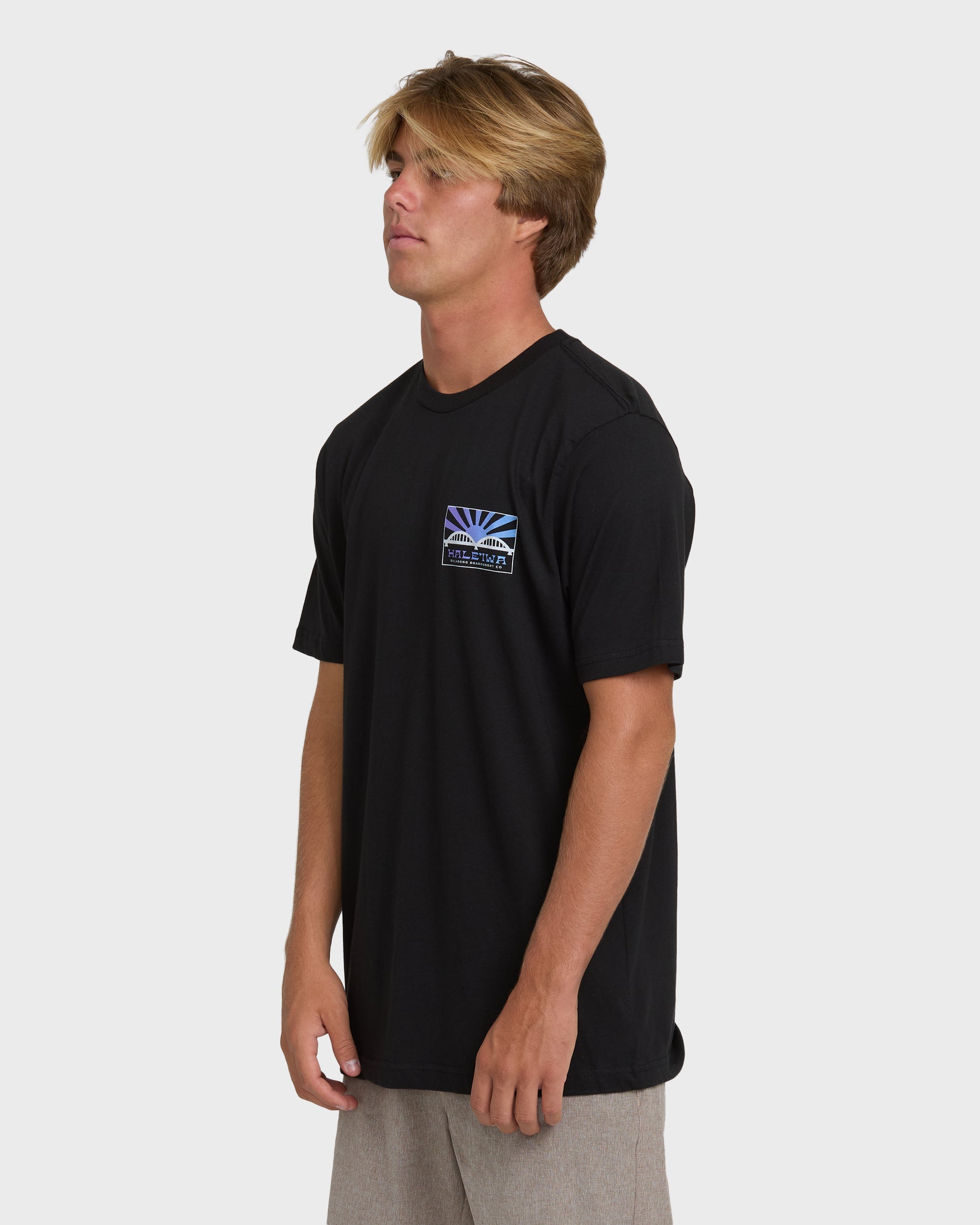 Haleiwa Rising Sun Short Sleeve T-Shirt - Black