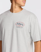 Walled Regular Short Sleeve T-Shirt - Lt Grey Htr
