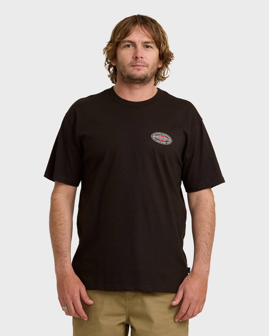 Rotor Diamond Regular Short Sleeve T-Shirt - Black Red