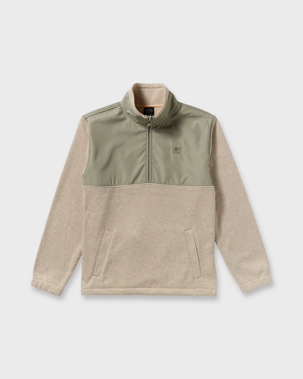 Boundary Blocked Mockneck Sweatshirt - Sand