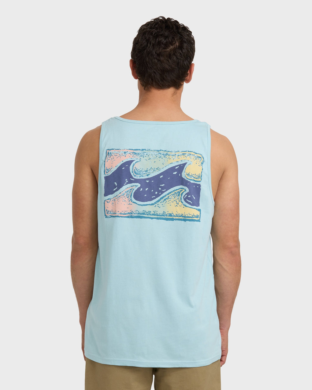 Crayon Wave Premium Tank - Dusty Blue