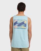 Crayon Wave Premium Tank - Dusty Blue