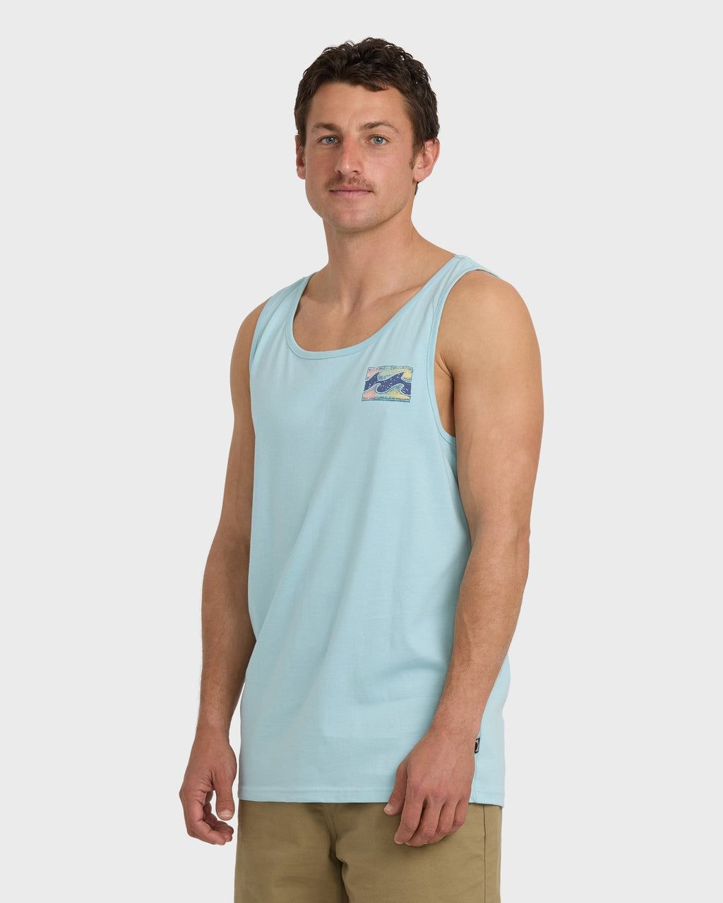 Crayon Wave Premium Tank - Dusty Blue