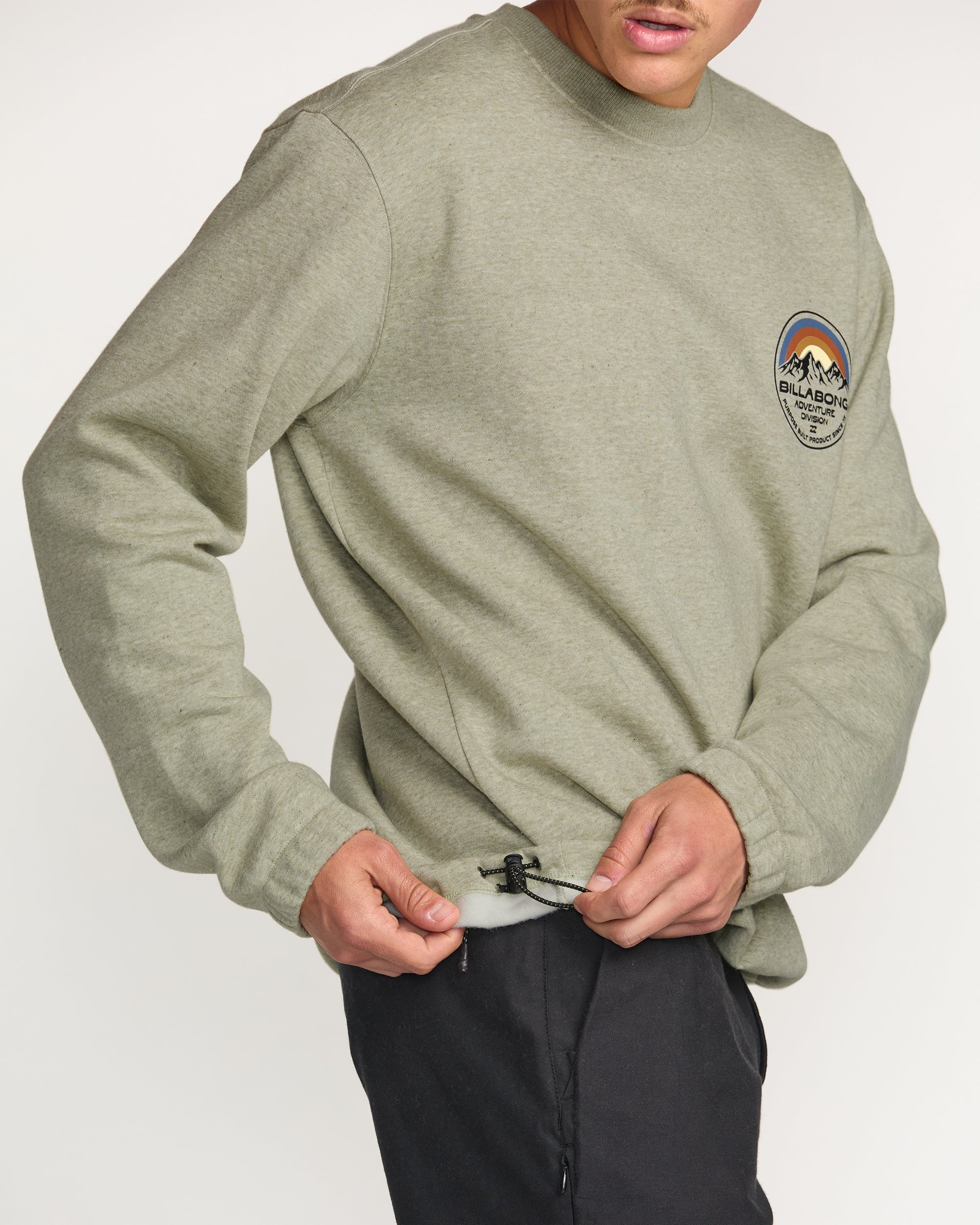 Compass Crew Sweatshirt - Sage Heather