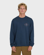 Compass Crewneck Sweatshirt - Dark Blue