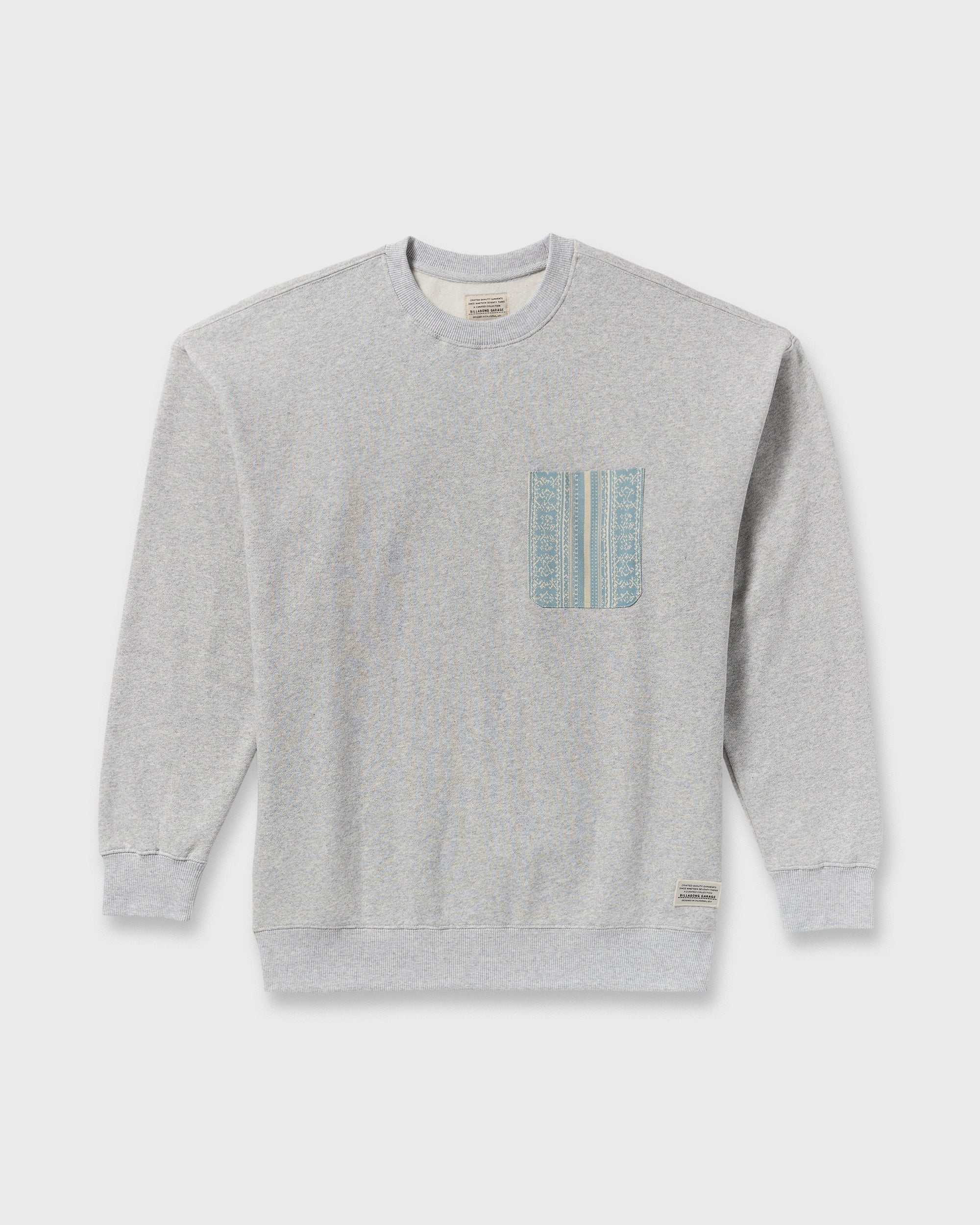 Austin Garage Crew Sweatshirt - Lt Grey Htr