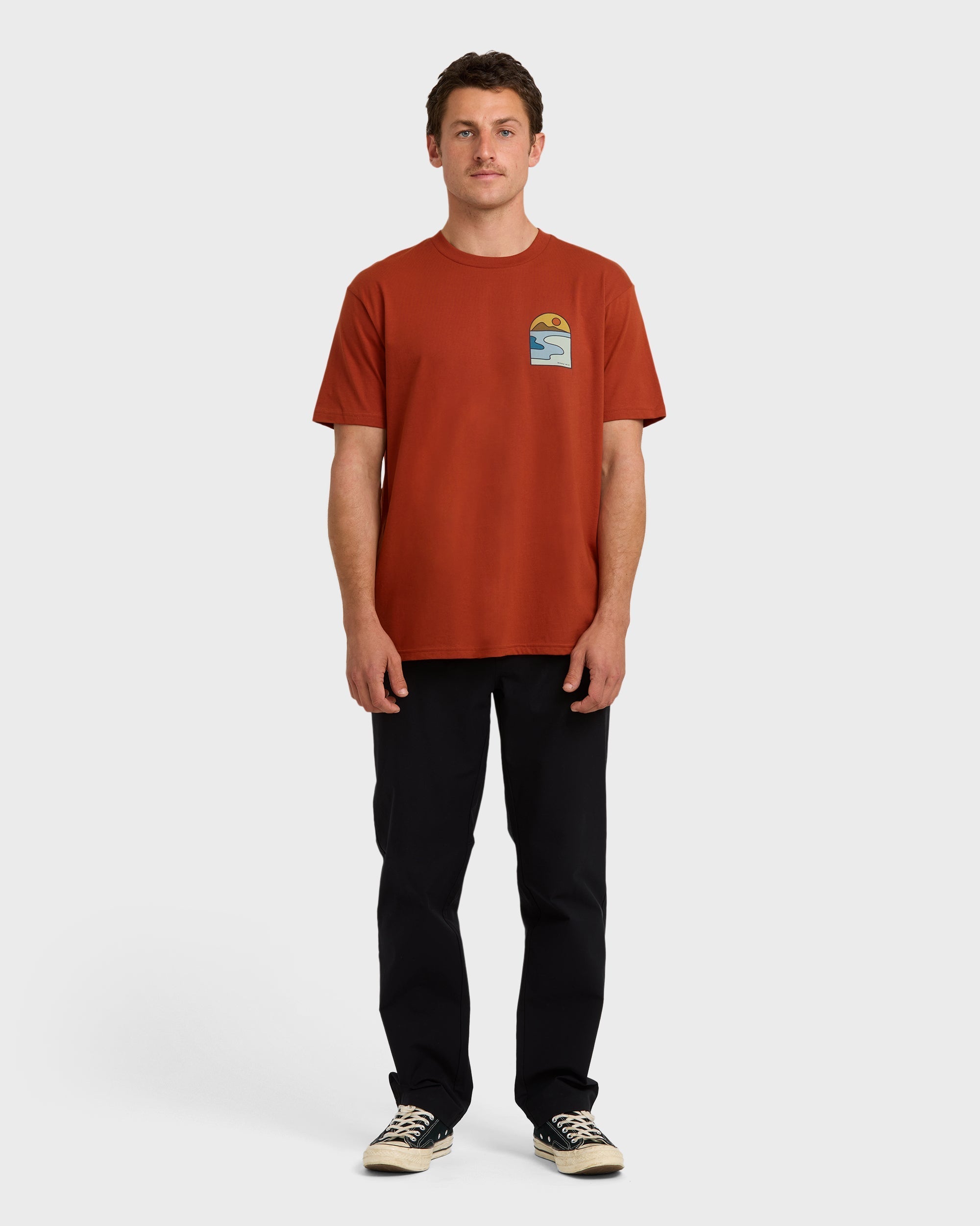 A/Div Sundown Short Sleeve T-Shirt - Brick