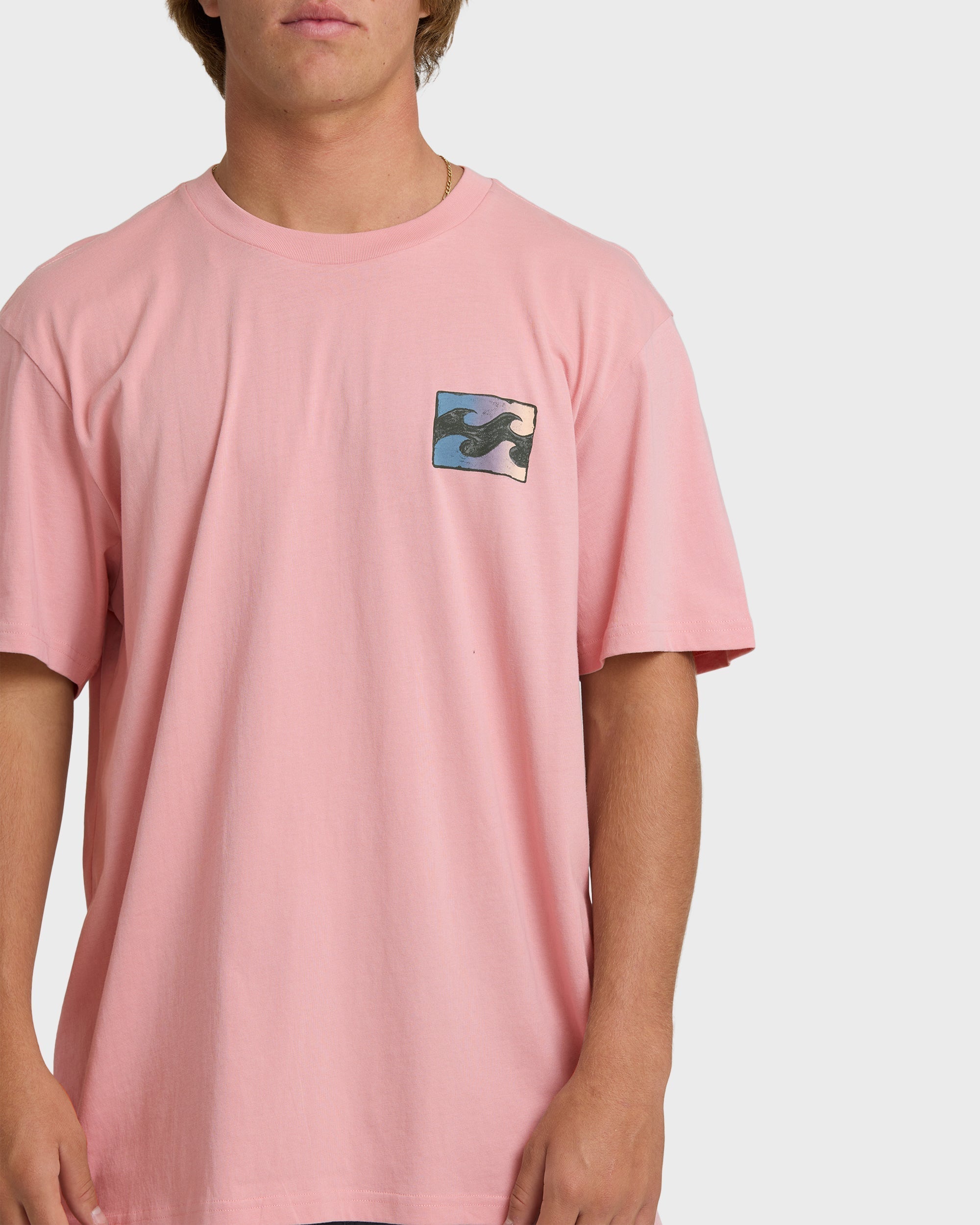 Crayon Wave Premium Short Sleeve T-Shirt - Vintage Pink