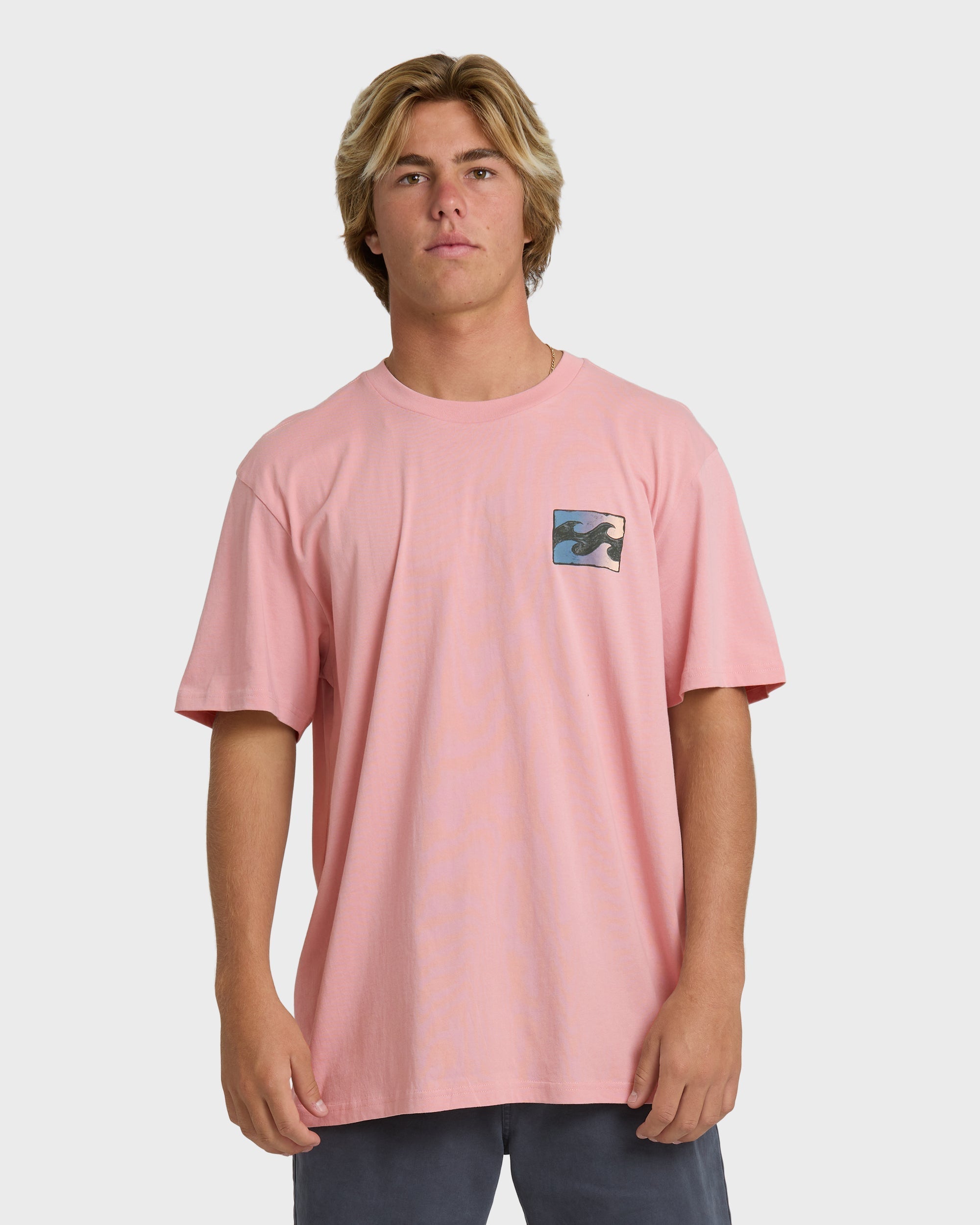 Crayon Wave Premium Short Sleeve T-Shirt - Vintage Pink