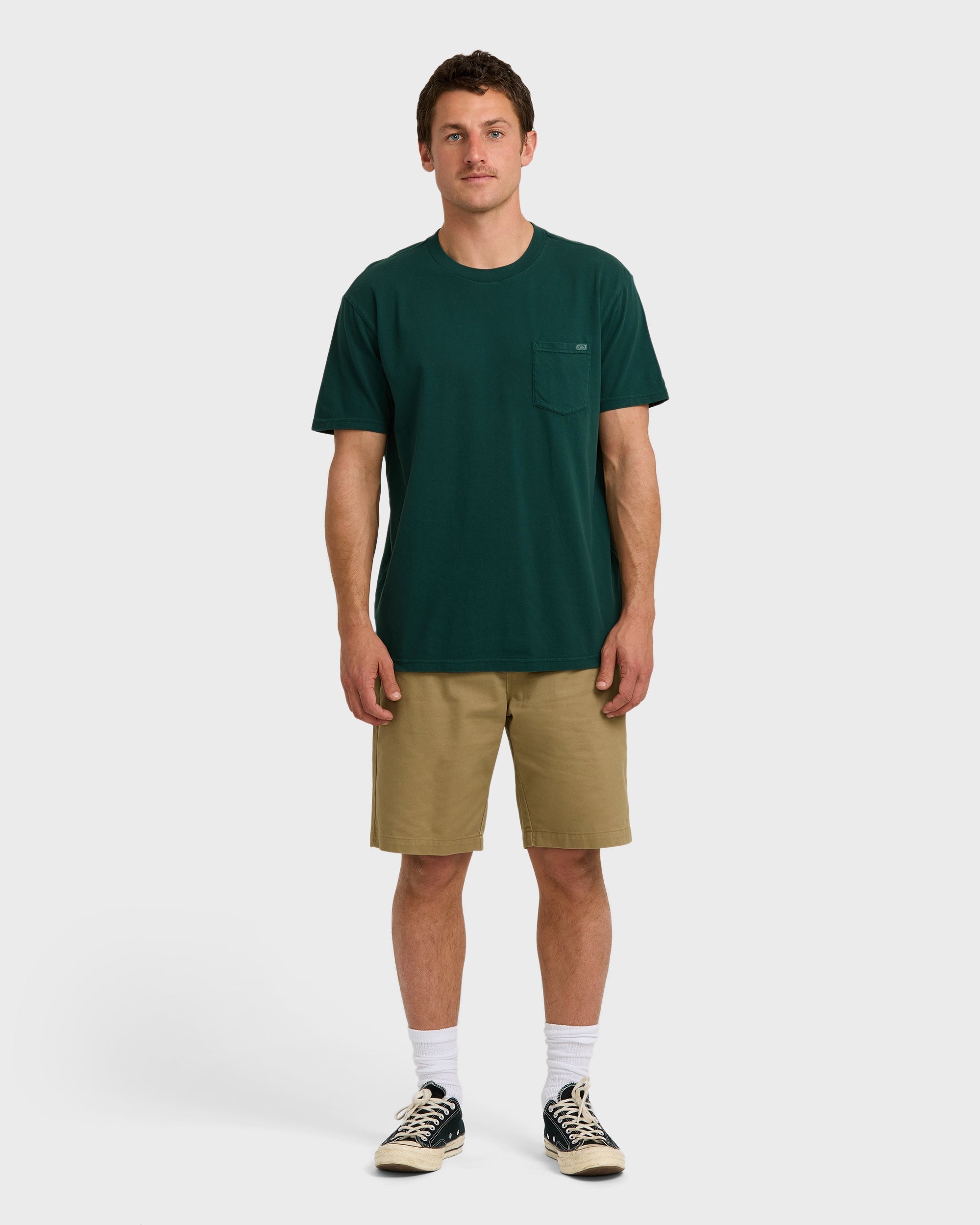 Essential Premium Wave Wash T-Shirt - Forest