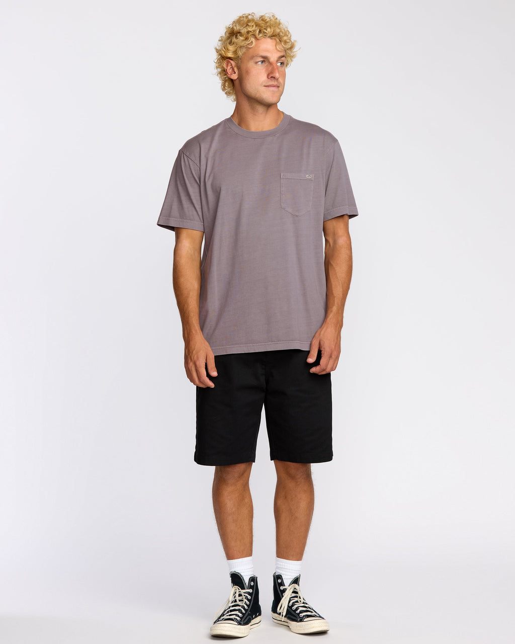Essential Premium Wave Wash T-Shirt - Grey Violet