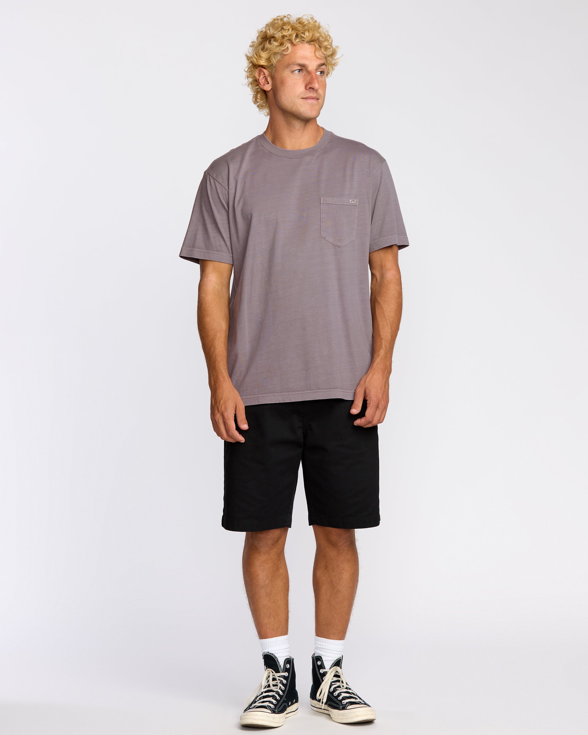 Essential Premium Wave Wash T-Shirt - Grey Violet