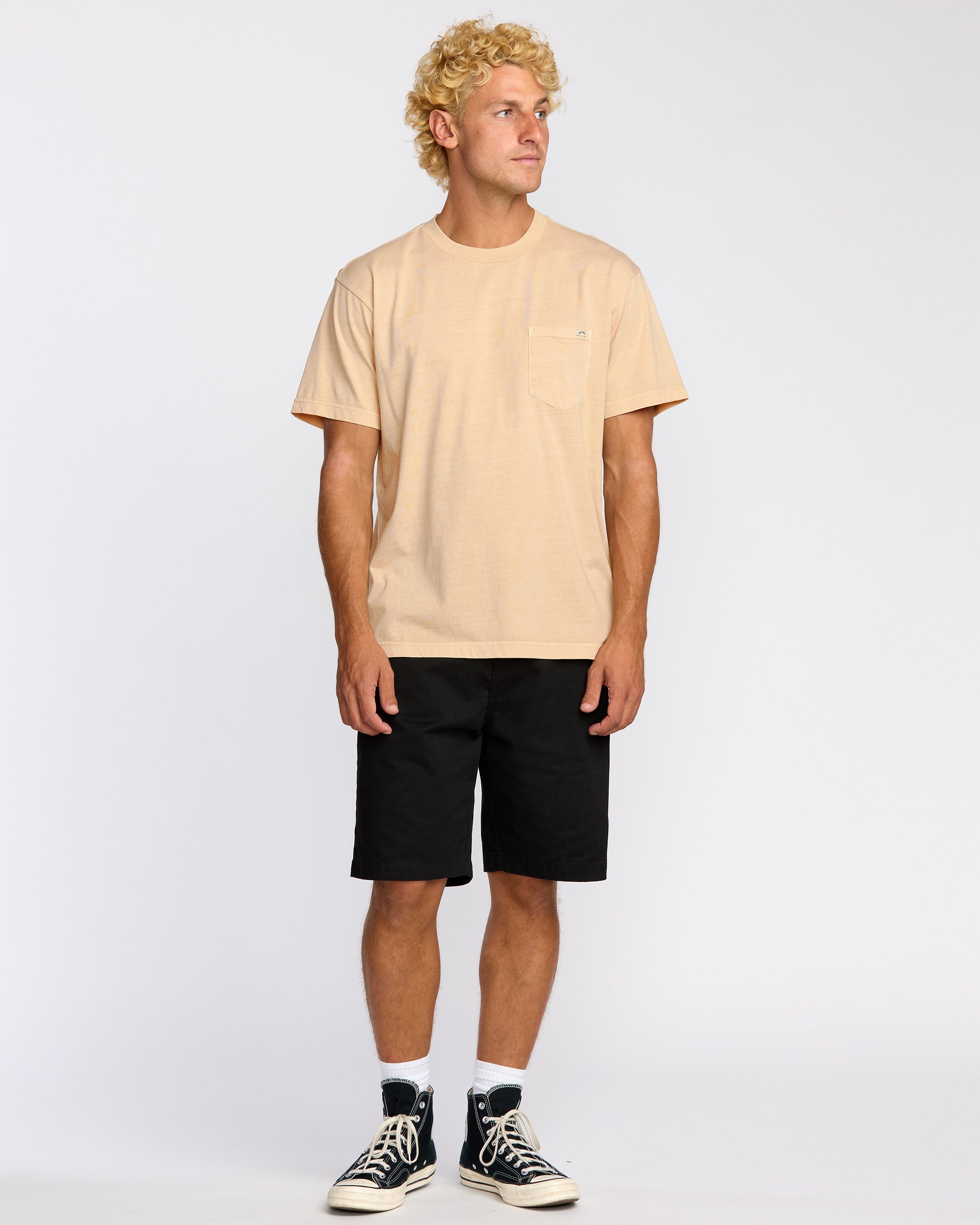 Essential Premium Wave Wash T-Shirt - Light Khaki