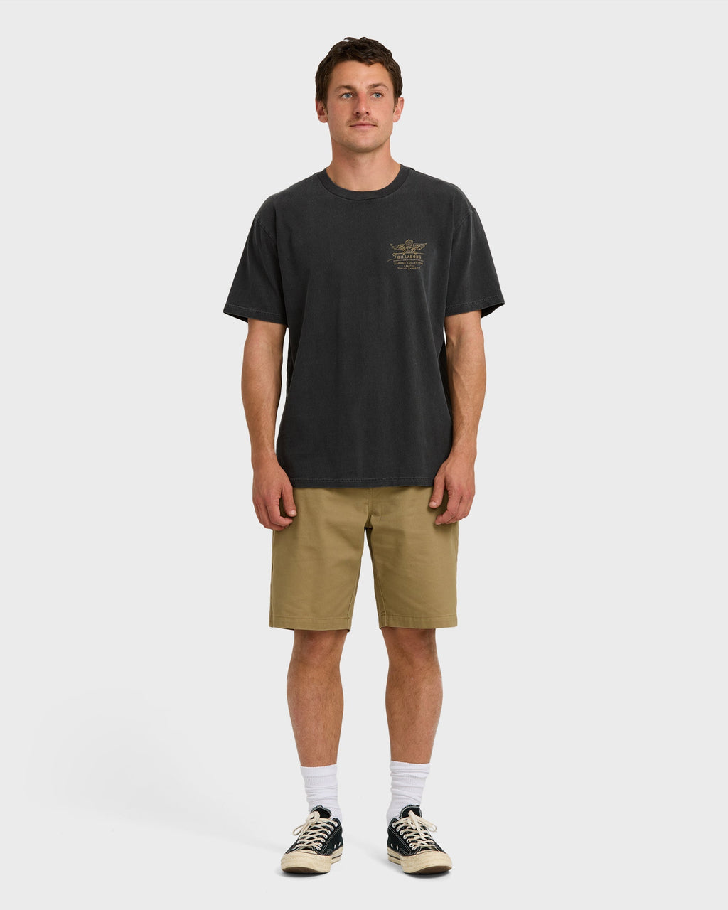 Wingspan Garage Regular Short Sleeve T-Shirt - Washed Black