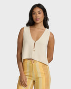 Need Now Sweater Tank Top - White Cap