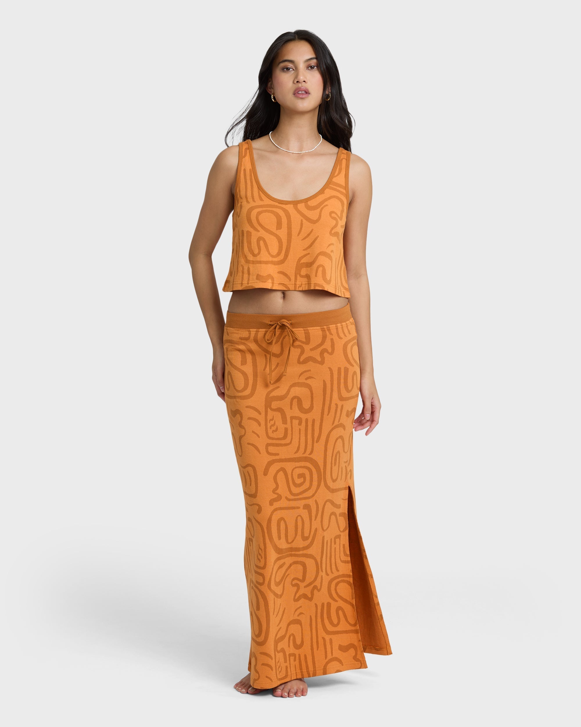 Embers Knit Tank - Tangerine