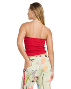 Lottie Hall Splasher Tube Top - True red