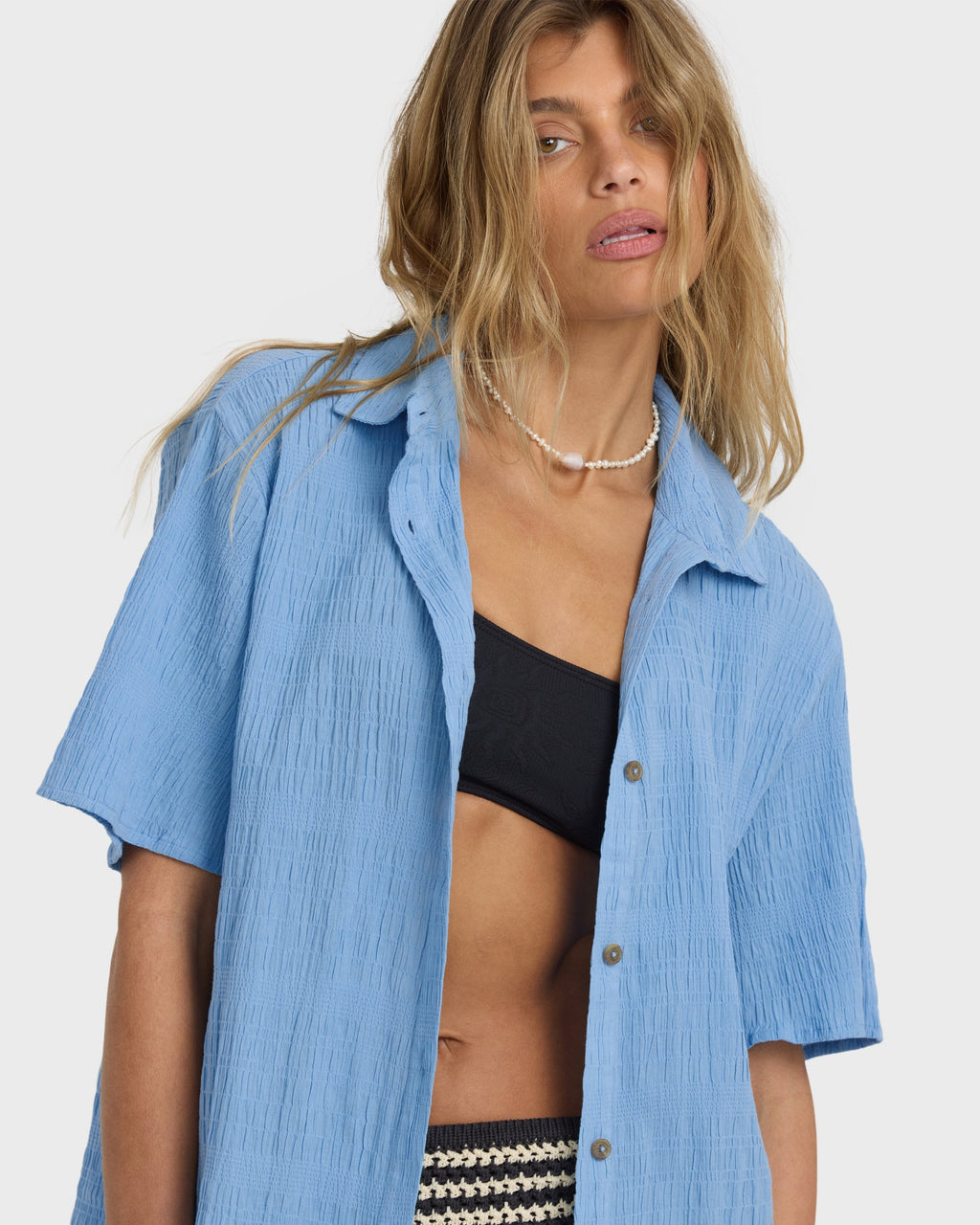 Laura Short Sleeve Shirt - Blue Drift
