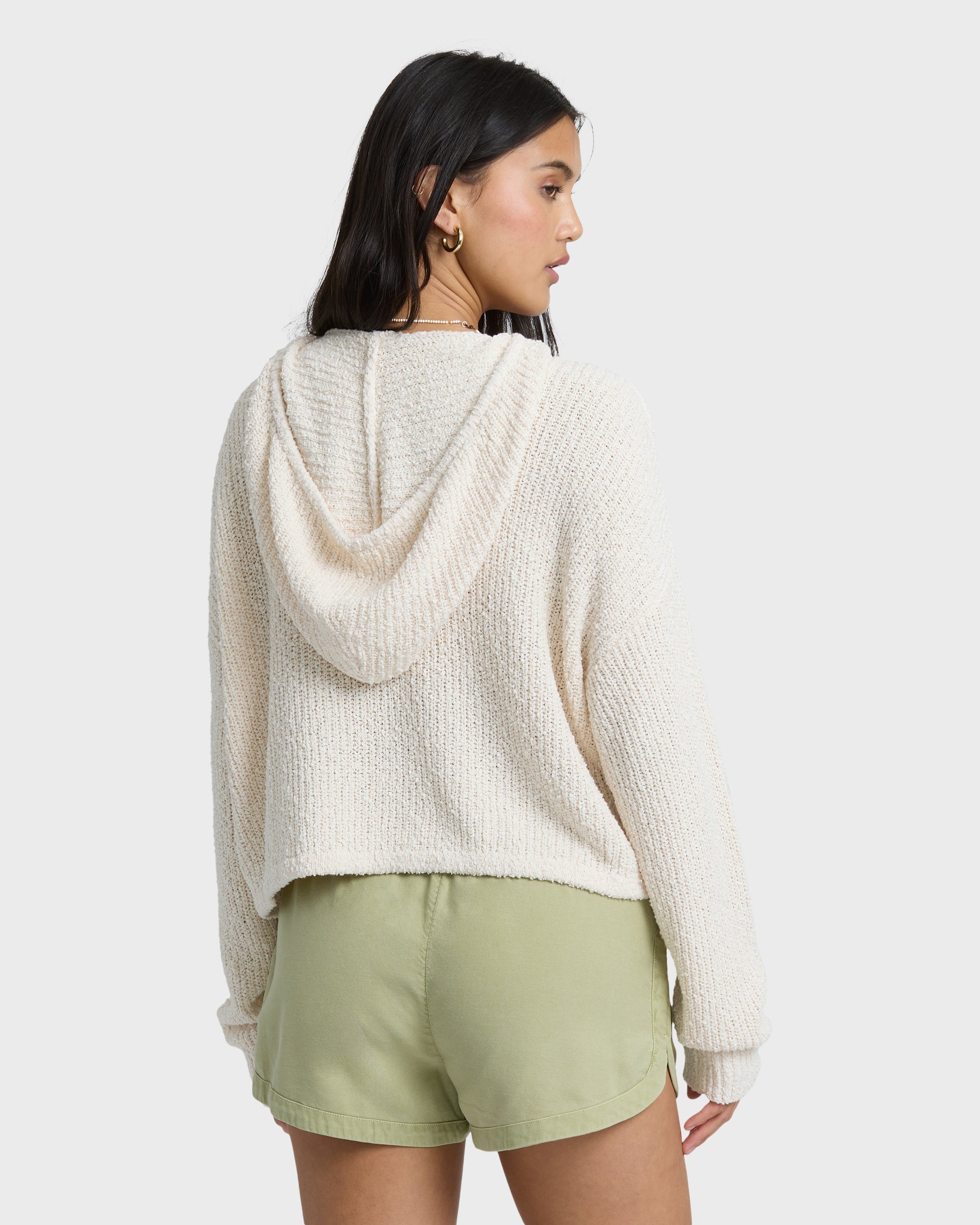 Hot Beachin Hooded Sweater - White Cap