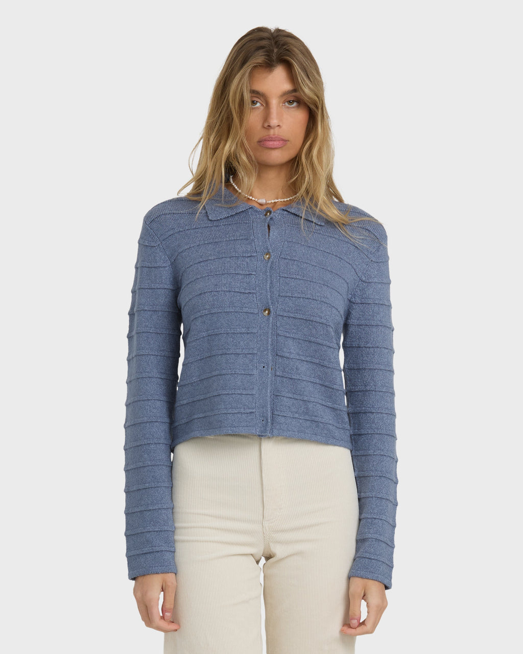 Ayla Sky Sweater - Stone Blue