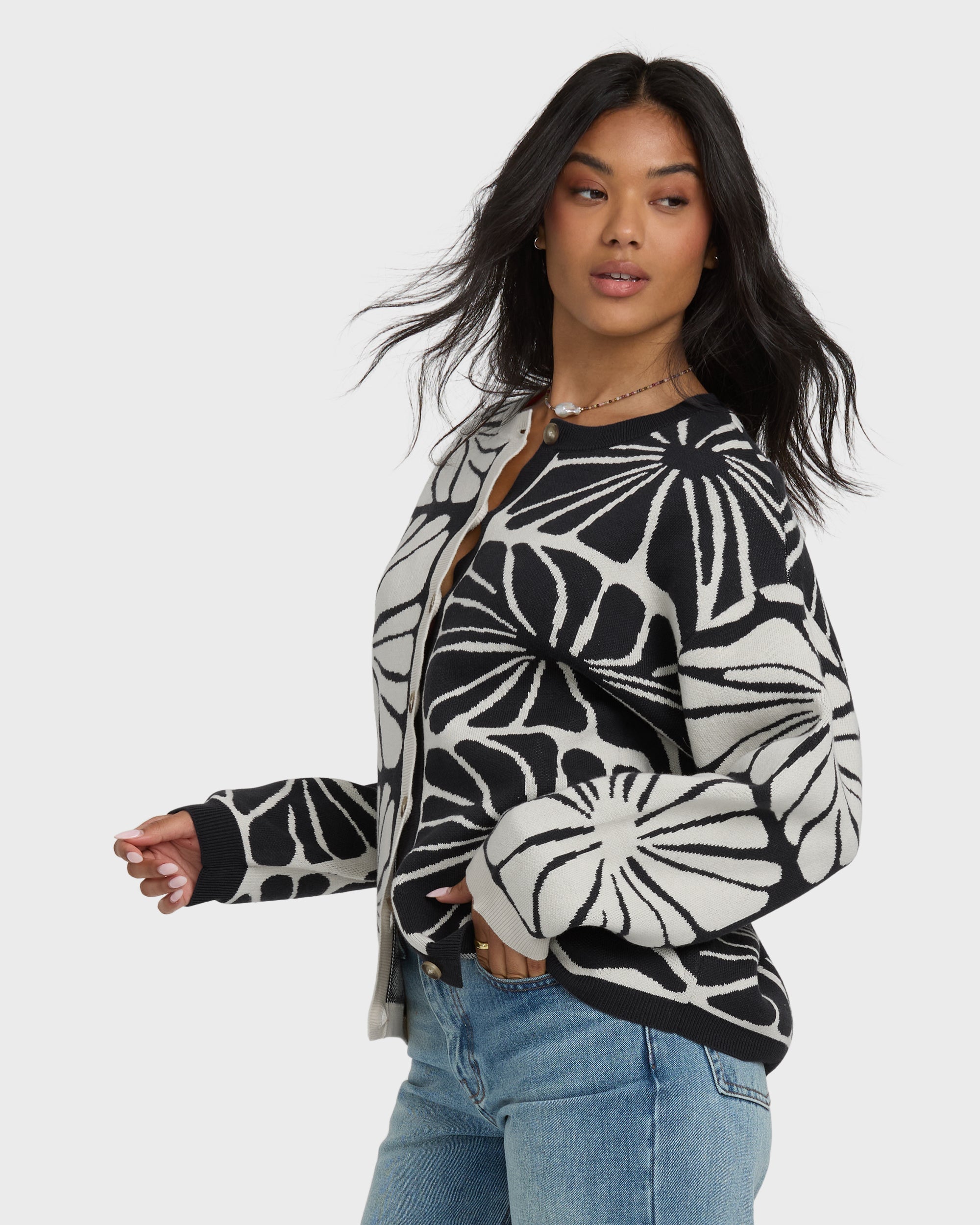 Overheated Cardi - Black Sands
