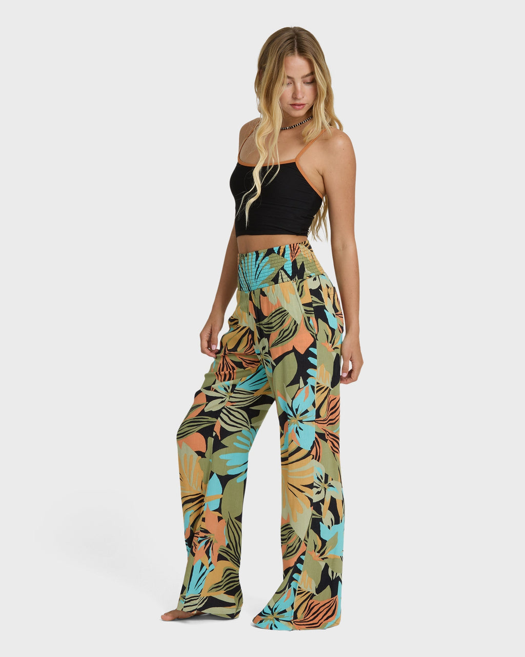 New Waves 2 Elastic Waist Pants - Black Multi