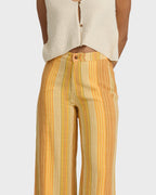 Hazy Daze Elastic Waist Pants - Brown Multi