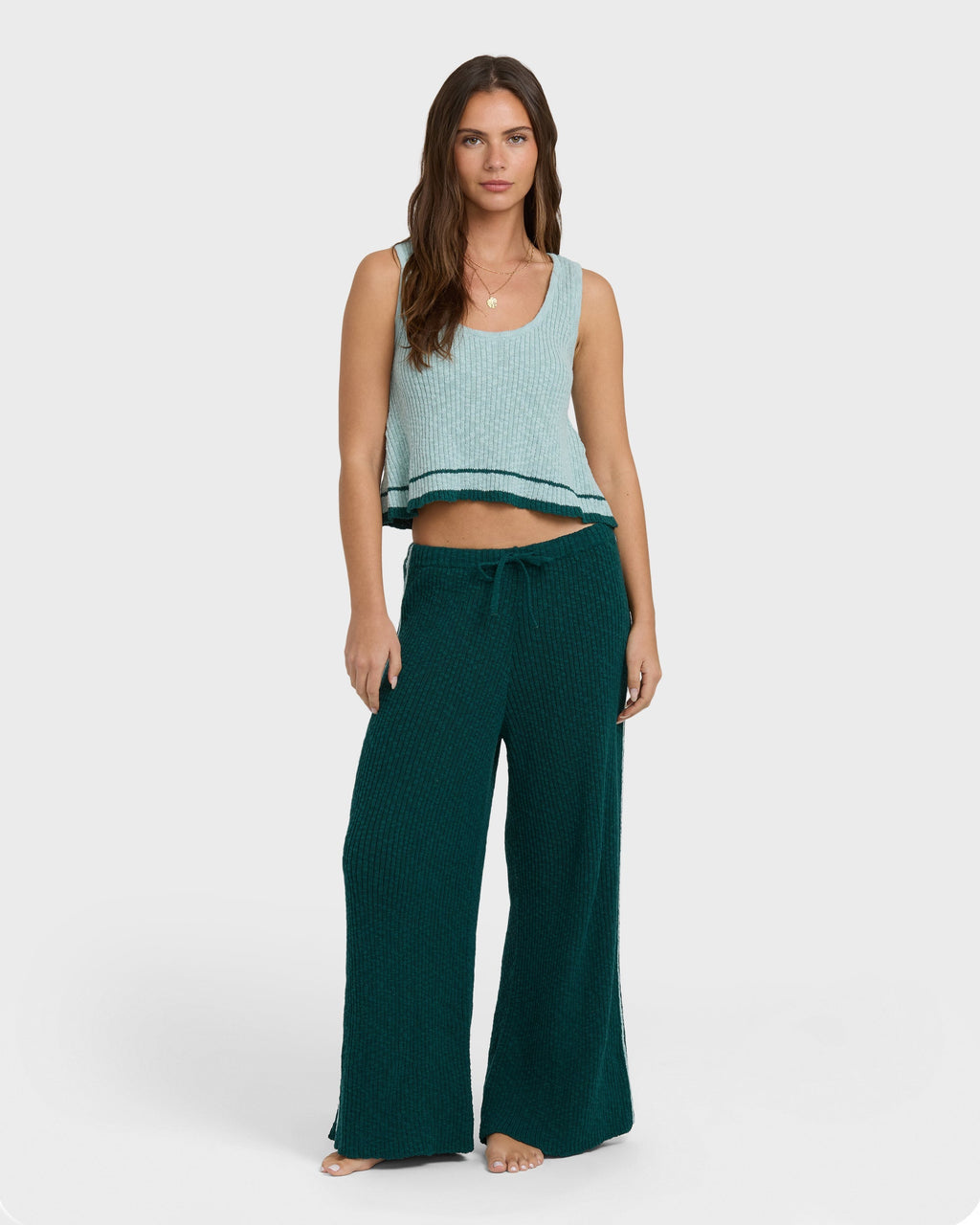 Summery Nights Sweaterpants - Spruce Green