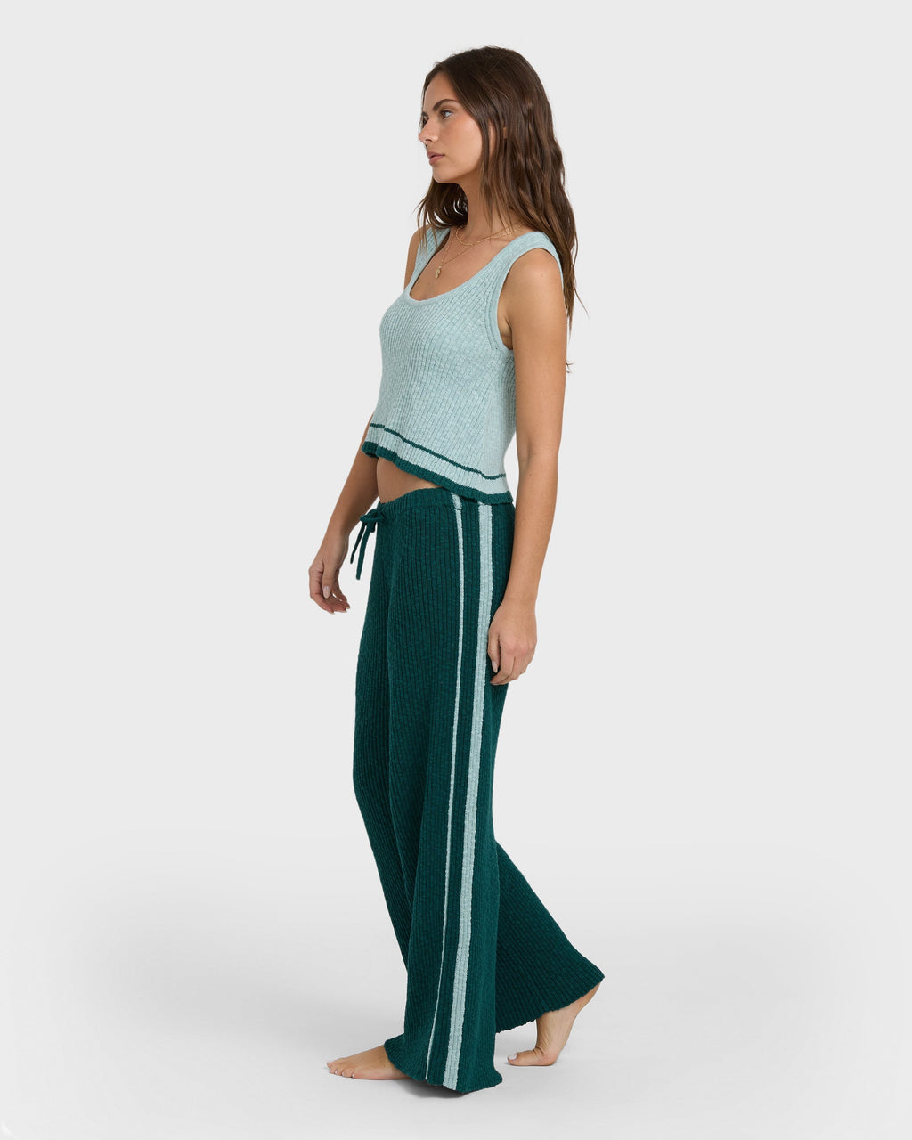 Summery Nights Sweaterpants - Spruce Green