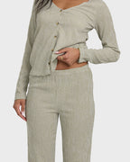 Hot Check Knitpants - Martini Olive